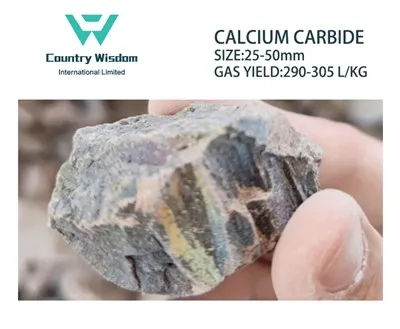 Yuqori sifatli gaz rentabelligi kaltsiy karbid 25-50mm Yaxshi narx bilan