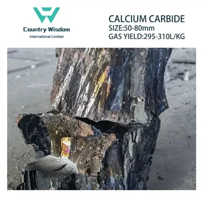 Super sifatli kaltsiy karbid 100 kg baraban 50-80 mm